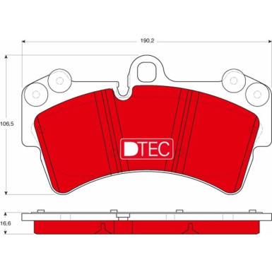 GDB1548DTE Bremsbelagsatz, Scheibenbremse DTEC COTEC