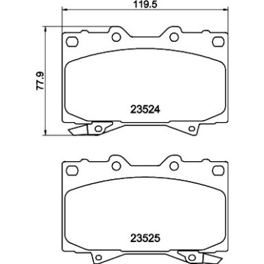 Hella | Bremsbelagsatz, Scheibenbremse | 8DB 355 009-371