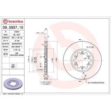 Brembo | Bremsscheibe | 09.5957.10