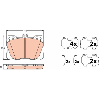 GDB2150 Bremsbelagsatz, Scheibenbremse
