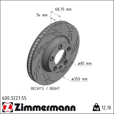 Zimmermann Bremsscheibe BLACK Z 600.3227.55