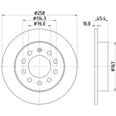 Hella | Bremsscheibe | 8DD 355 114-531