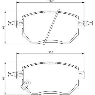 0 986 494 366 Bremsbelagsatz, Scheibenbremse