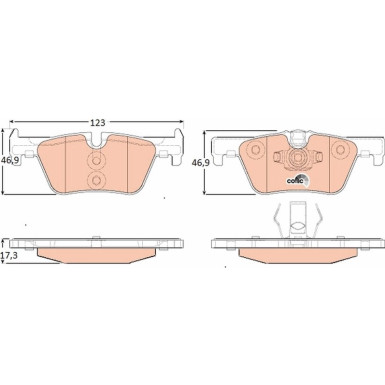 TRW Bremsbelagsatz, Scheibenbremse COTEC GDB1919