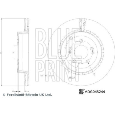 Blue Print | Bremsscheibe | ADG043244