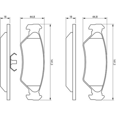 0 986 492 020 Bremsbelagsatz, Scheibenbremse
