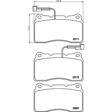 Hella | Bremsbelagsatz, Scheibenbremse | 8DB 355 018-361