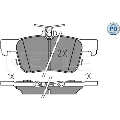 025 222 3116/PD Bremsbelagsatz, Scheibenbremse MEYLE-PD: Advanced performance and design.