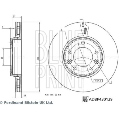 Blue Print | Bremsscheibe | ADBP430129