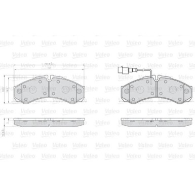 Valeo Bremsbelagsatz, Scheibenbremse OPTIPACK for LCV 872000