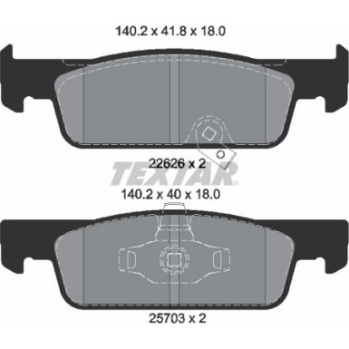 Textar Bremsbelagsatz, Scheibenbremse Q+ 2262601