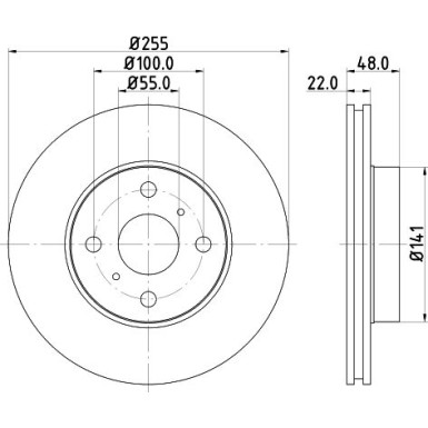 Hella | Bremsscheibe | 8DD 355 104-871