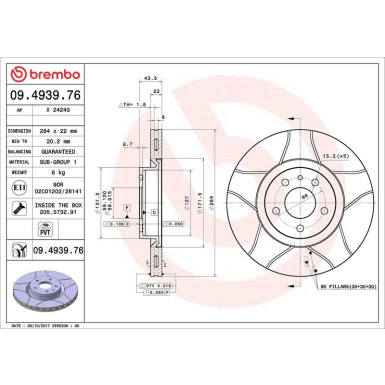 Brembo | Bremsscheibe | 09.4939.76