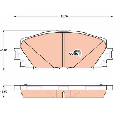 TRW Bremsbelagsatz, Scheibenbremse COTEC GDB4173