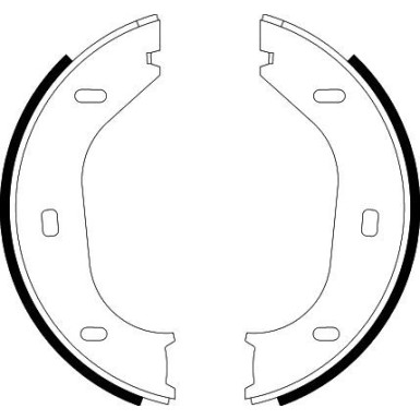 Hella | Bremsbackensatz, Feststellbremse | 8DA 355 050-011
