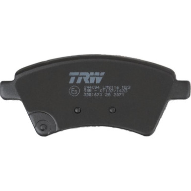 TRW | Bremsbelagsatz, Scheibenbremse | GDB1673