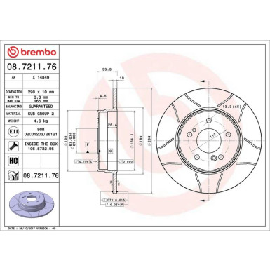 Brembo | Bremsscheibe | 08.7211.76