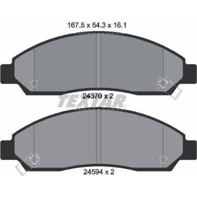 2437001 Bremsbelagsatz, Scheibenbremse