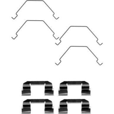 Hella | Zubehörsatz, Scheibenbremsbelag | 8DZ 355 203-691