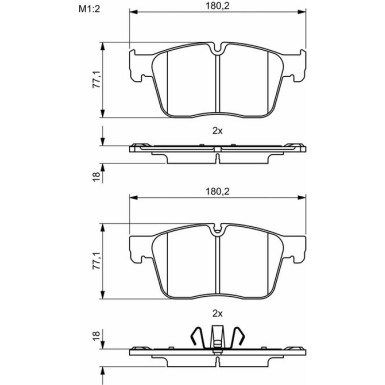 0 986 494 829 Bremsbelagsatz, Scheibenbremse