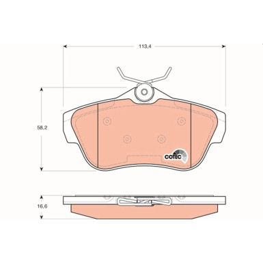 TRW Bremsbelagsatz, Scheibenbremse COTEC GDB1740