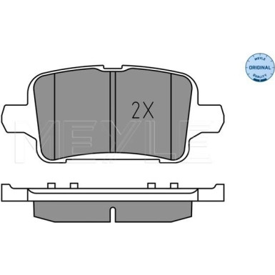 Meyle Bremsbelagsatz, Scheibenbremse MEYLE-ORIGINAL: True to OE 025 221 2917