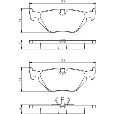 BOSCH Bremsbelagsatz, Scheibenbremse 0 986 460 964