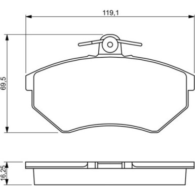 0 986 460 943 Bremsbelagsatz, Scheibenbremse