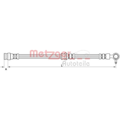 Metzger | Bremsschlauch | 4111634