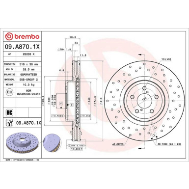 Brembo | Bremsscheibe | 09.A870.1X