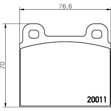 8DB 355 007-011 Bremsbelagsatz, Scheibenbremse