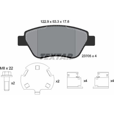 2370507 Bremsbelagsatz, Scheibenbremse Q+