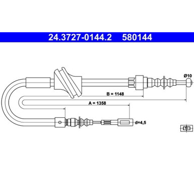 24.3727-0144.2 Seilzug, Feststellbremse