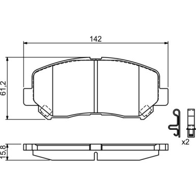 0 986 494 675 Bremsbelagsatz, Scheibenbremse