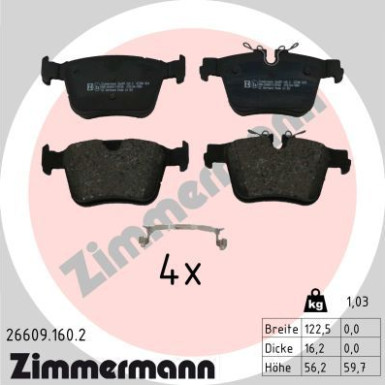 26609.160.2 Bremsbelagsatz, Scheibenbremse