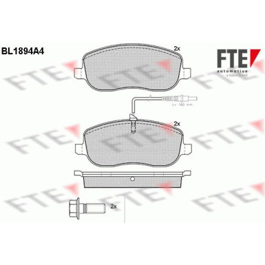 FTE | Bremsbelagsatz, Scheibenbremse | 9010481