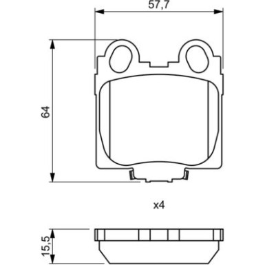 0 986 494 231 Bremsbelagsatz, Scheibenbremse