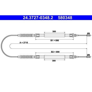 24.3727-0348.2 Seilzug, Feststellbremse