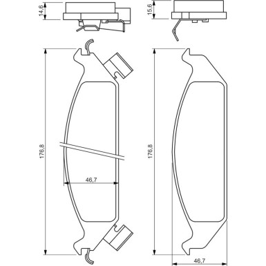 BOSCH Bremsbelagsatz, Scheibenbremse 0 986 494 313