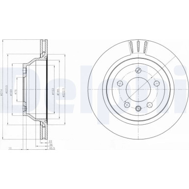 Delphi | Bremsscheibe | BG3894