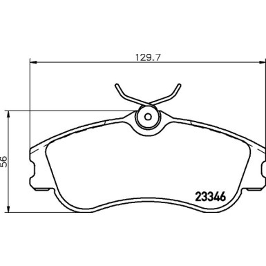 Hella | Bremsbelagsatz, Scheibenbremse | 8DB 355 018-541