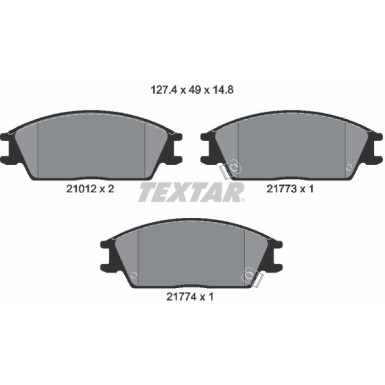 2101202 Bremsbelagsatz, Scheibenbremse