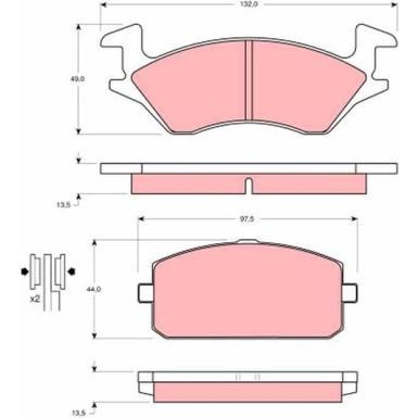 GDB769 Bremsbelagsatz, Scheibenbremse