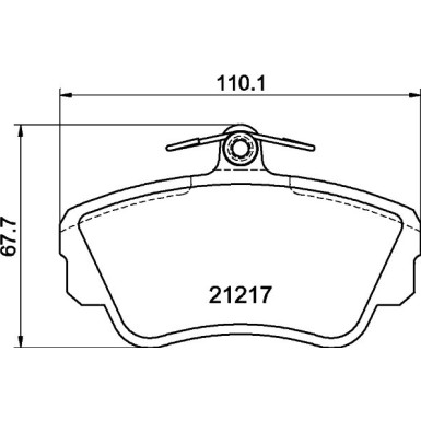 Hella | Bremsbelagsatz, Scheibenbremse | 8DB 355 017-921