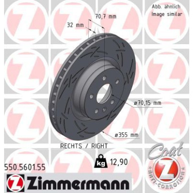 Zimmermann | Bremsscheibe | 550.5601.55