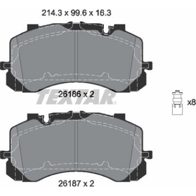 2618601 Bremsbelagsatz, Scheibenbremse Q+