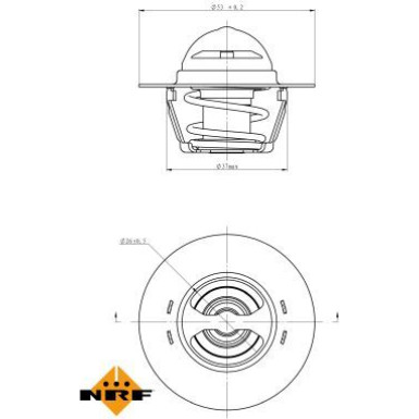NRF | Thermostat, Kühlmittel | 725128