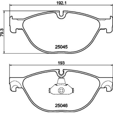 Hella | Bremsbelagsatz, Scheibenbremse | 8DB 355 015-251