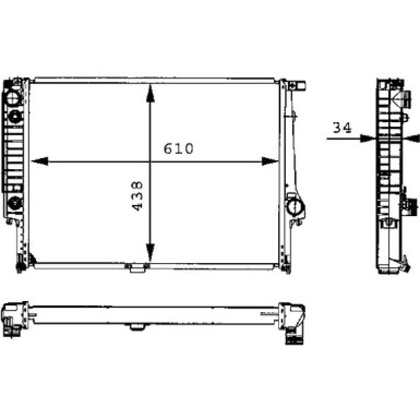 Mahle | Kühler, Motorkühlung | CR 326 001S