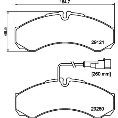 Hella | Bremsbelagsatz, Scheibenbremse | 8DB 355 005-431